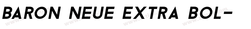 Baron Neue Extra Bol字体转换